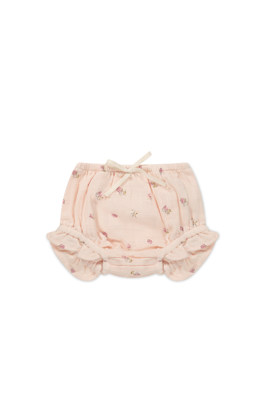 Organic Cotton Muslin Frill Bloomer - Meredith Morganite Childrens Bloomer from Jamie Kay NZ