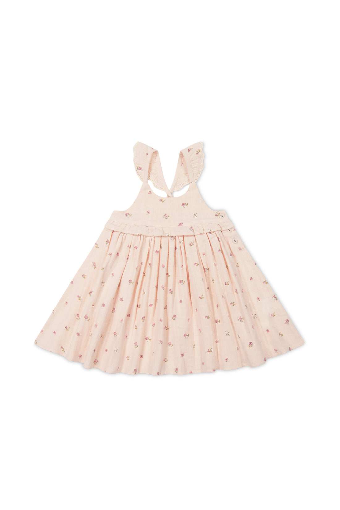 Organic Cotton Muslin Lola Dress - Meredith Morganite Childrens Dress from Jamie Kay NZ