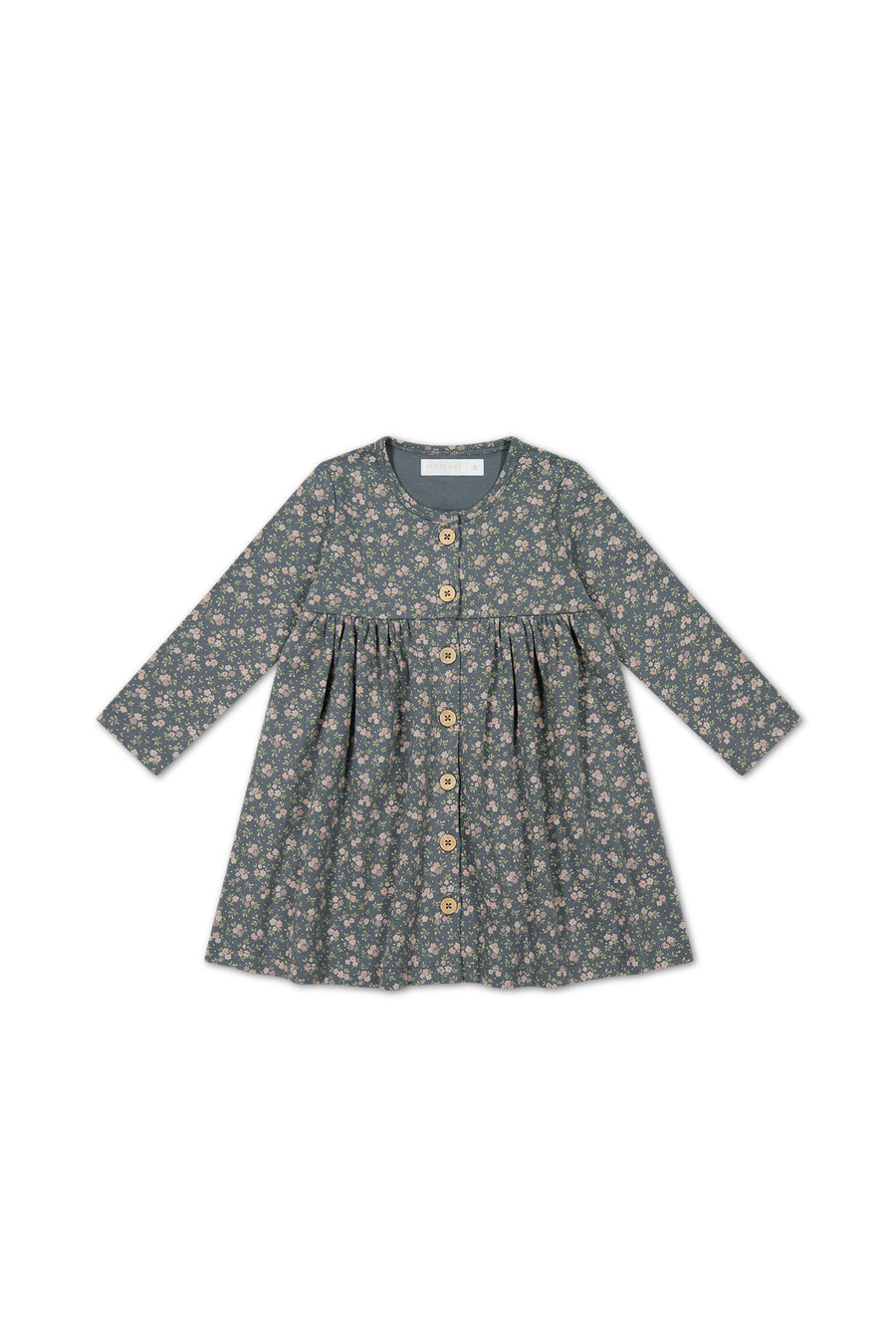 Organic Cotton Poppy Dress - Rosalie Floral Lava Childrens Dress from Jamie Kay NZ