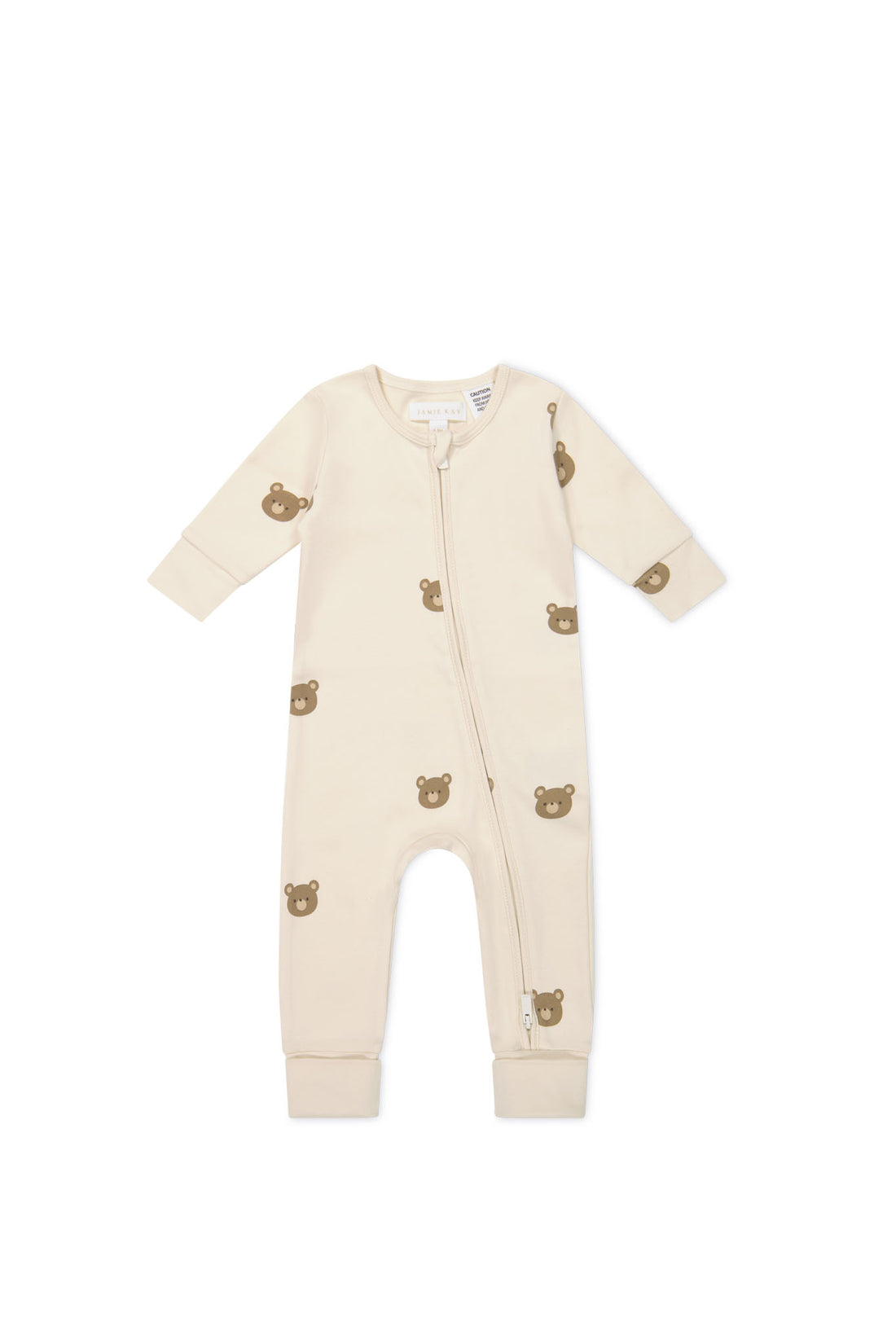 Organic Cotton Reese Onepiece - Bobbie Bear Tofu Childrens Onepiece from Jamie Kay NZ