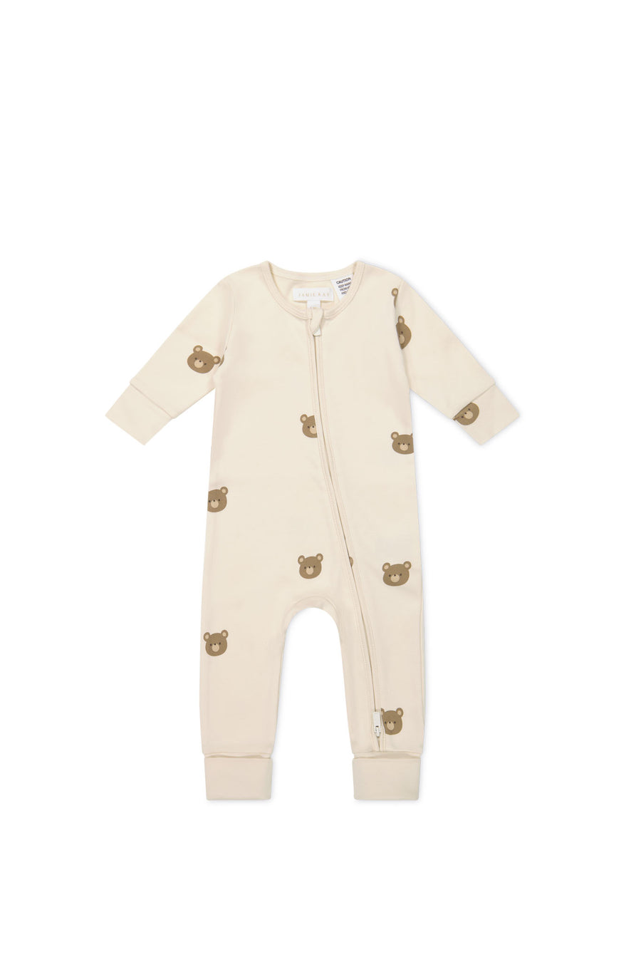 Organic Cotton Reese Onepiece - Bobbie Bear Tofu Childrens Onepiece from Jamie Kay NZ