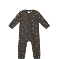 Organic Cotton Reese Zip Onepiece - Fox Cubs Wolf Childrens Onepiece from Jamie Kay NZ