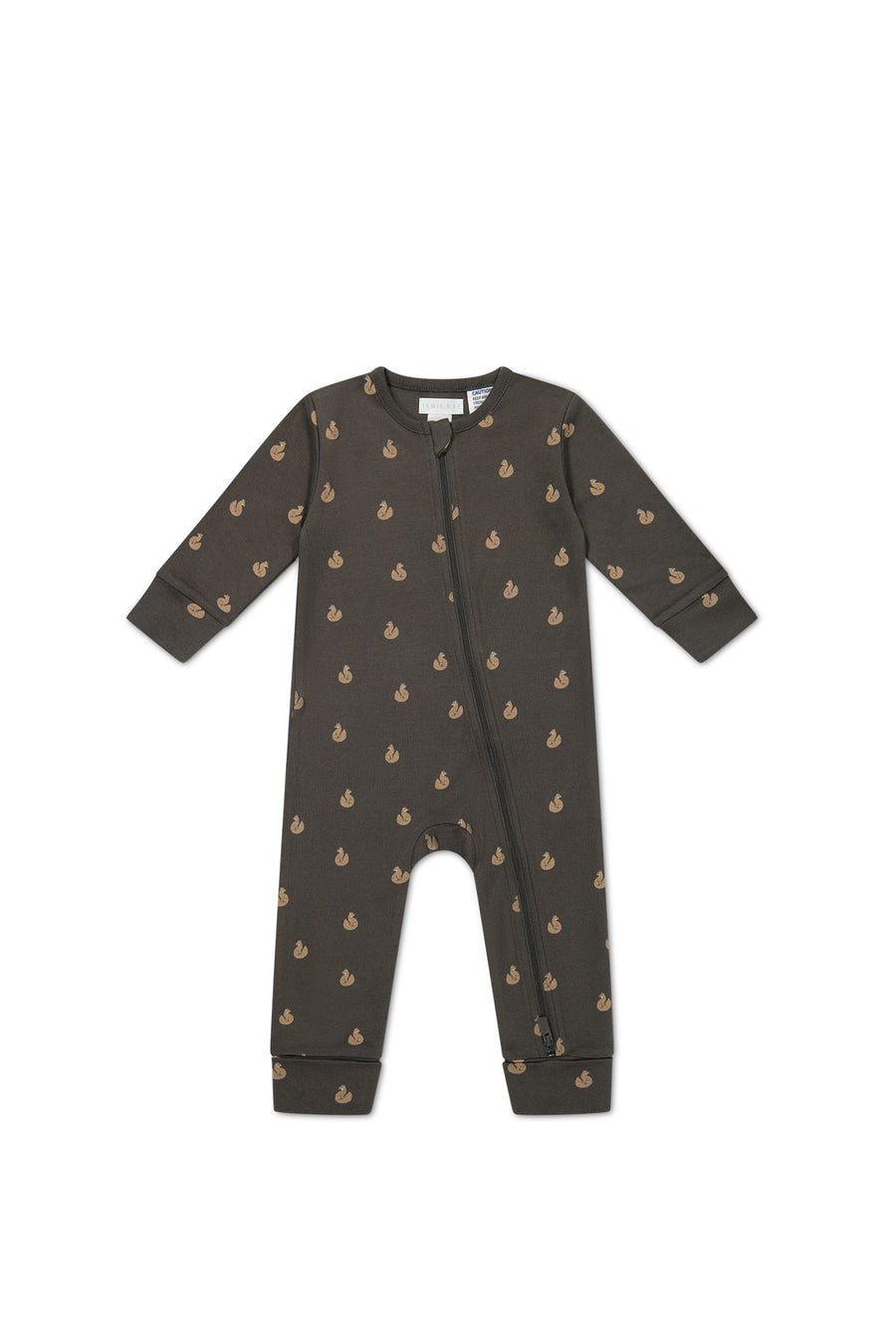 Organic Cotton Reese Zip Onepiece - Fox Cubs Wolf Childrens Onepiece from Jamie Kay NZ