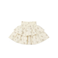 Organic Cotton Ruby Skirt - Goldie Bouquet Egret Childrens Skirt from Jamie Kay NZ