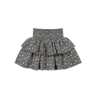 Organic Cotton Ruby Skirt - Rosalie Floral Lava Childrens Skirt from Jamie Kay NZ