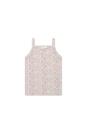 Organic Cotton Singlet - Fifi Mini Slightly Pink Childrens Singlet from Jamie Kay NZ