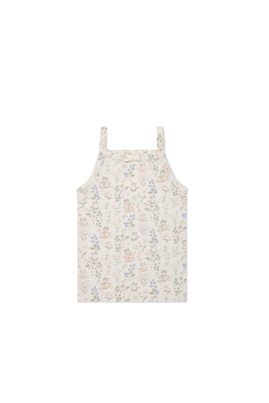 Organic Cotton Singlet - Moons Garden Lavender Childrens Singlet from Jamie Kay NZ