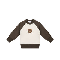 Organic Cotton Tao Sweatshirt - Cloud Bobbie Bear Childrens Sweatshirting from Jamie Kay NZ