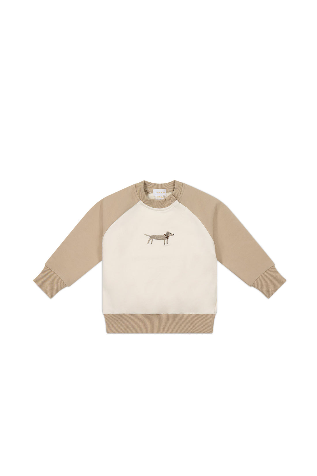 Organic Cotton Tao Sweatshirt - Cosy Basil Fawn Childrens Top from Jamie Kay NZ