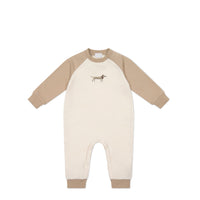 Organic Cotton Tao Sweatshirt Onepiece - Cosy Basil Fawn Childrens Onepiece from Jamie Kay NZ