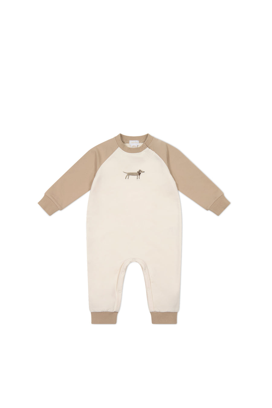 Organic Cotton Tao Sweatshirt Onepiece - Cosy Basil Fawn Childrens Onepiece from Jamie Kay NZ