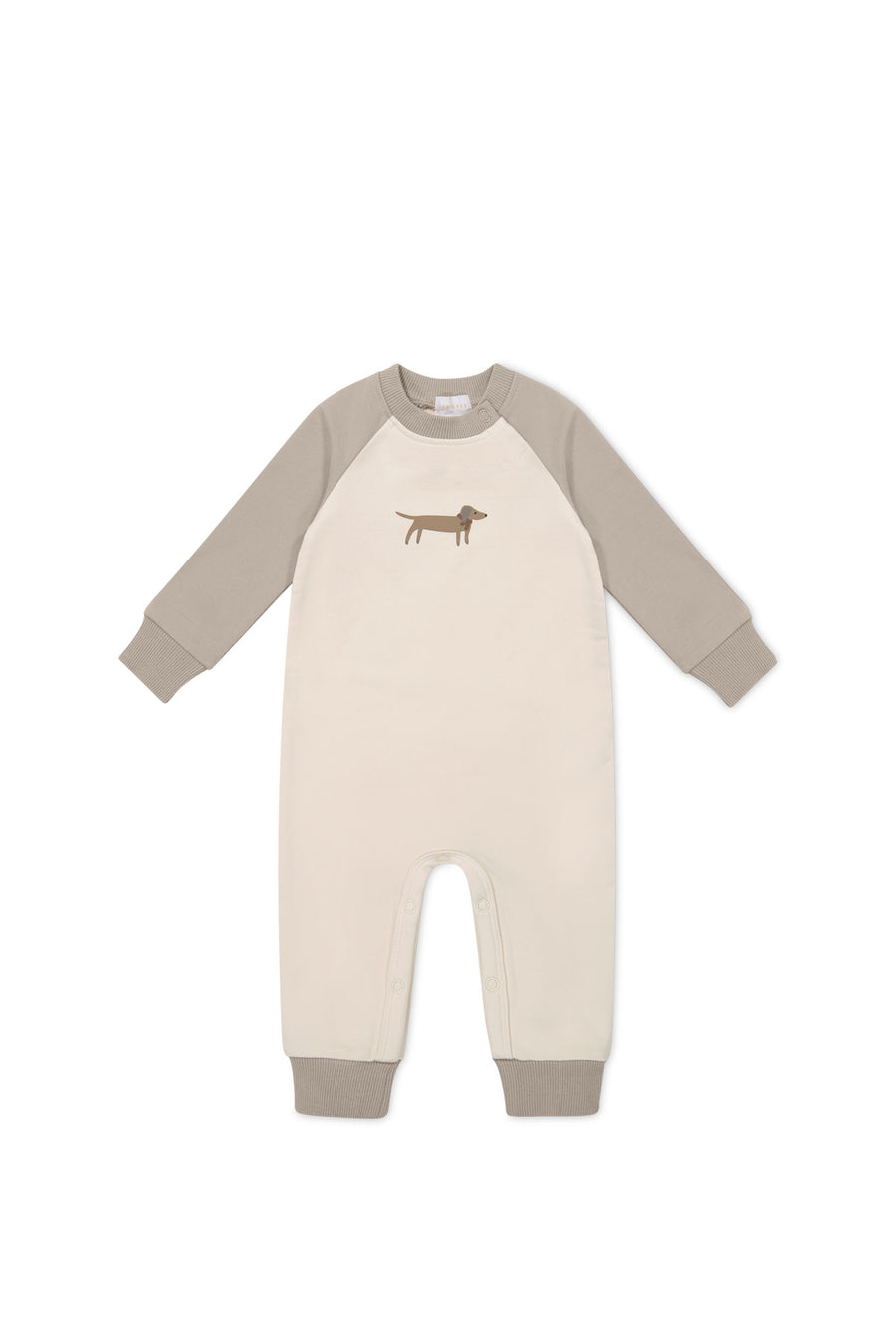 Organic Cotton Tao Sweatshirt Onepiece - Vintage Taupe Cosy Basil Childrens Onepiece from Jamie Kay NZ