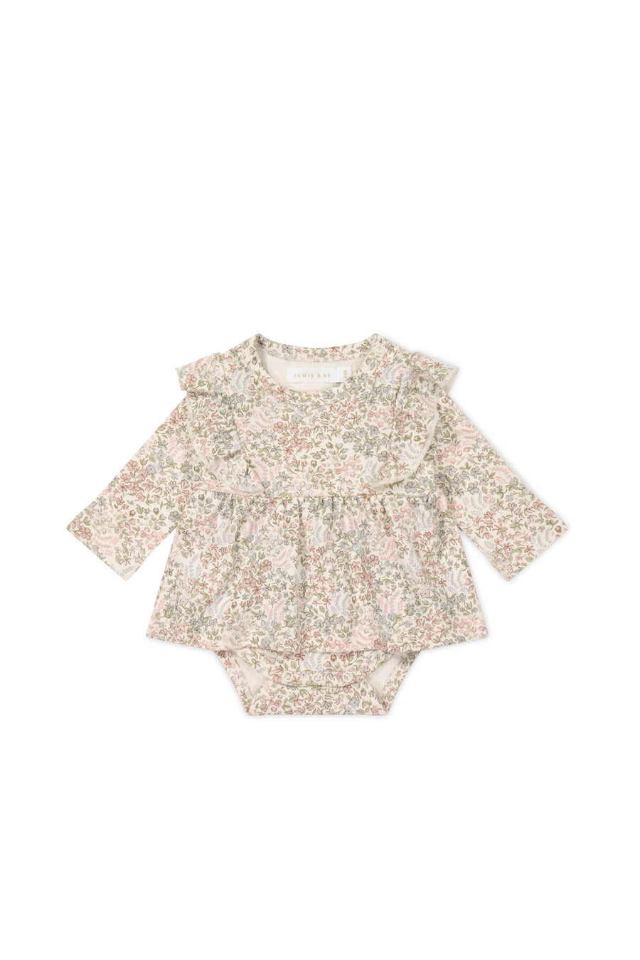 Organic Cotton Vivienne Playsuit - April Glacier Childrens Playsuit from Jamie Kay NZ