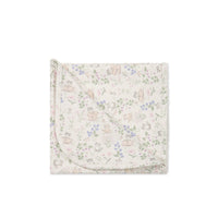 Organic Cotton Wrap Blanket - Moons Garden Lavender Childrens Blanket from Jamie Kay NZ