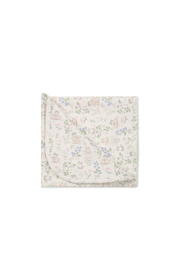 Organic Cotton Wrap Blanket - Moons Garden Lavender Childrens Blanket from Jamie Kay NZ