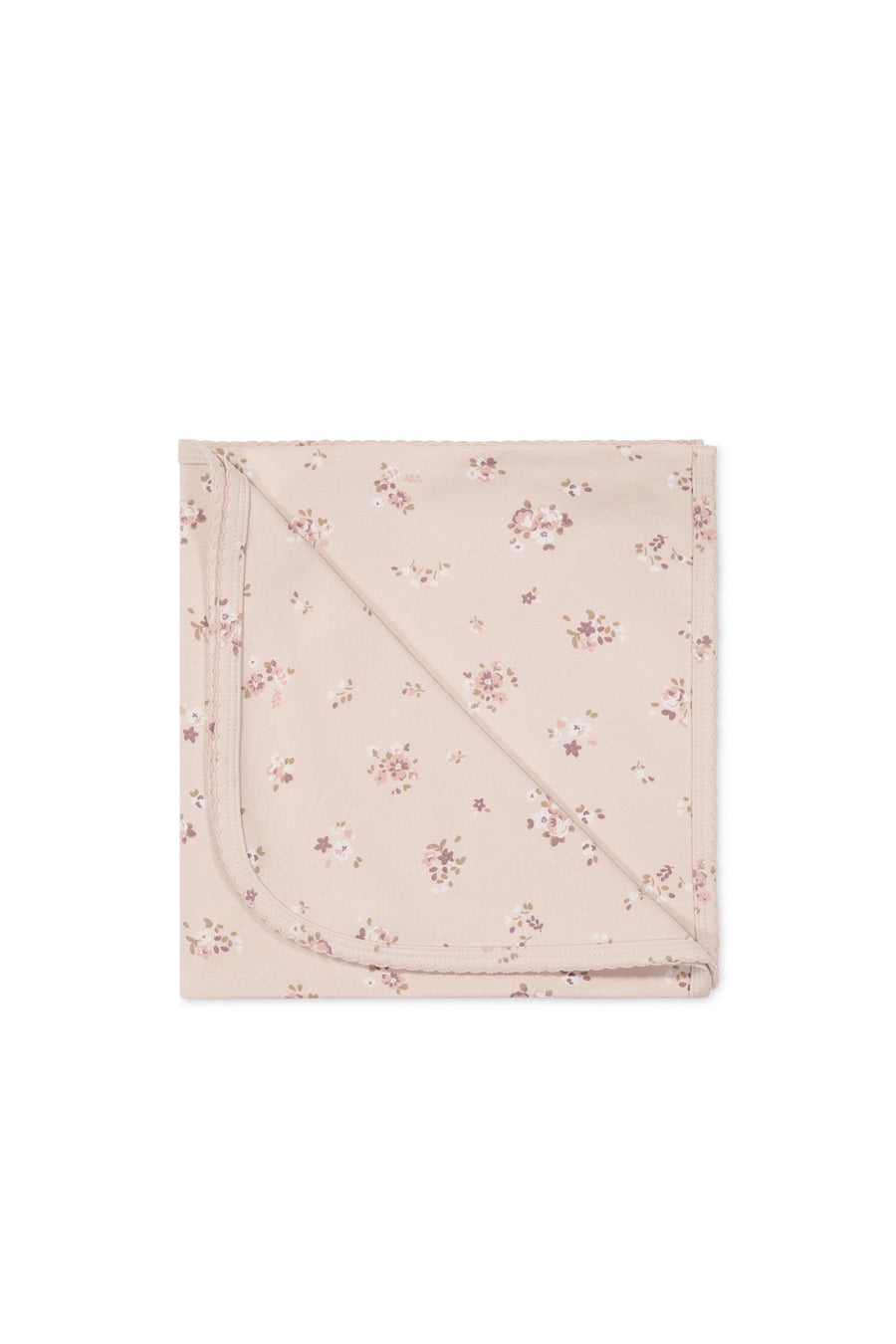 Organic Cotton Wrap Blanket - Petite Fleur Soft Peony Childrens Blanket from Jamie Kay NZ