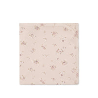 Organic Cotton Wrap Blanket - Petite Fleur Soft Peony Childrens Blanket from Jamie Kay NZ