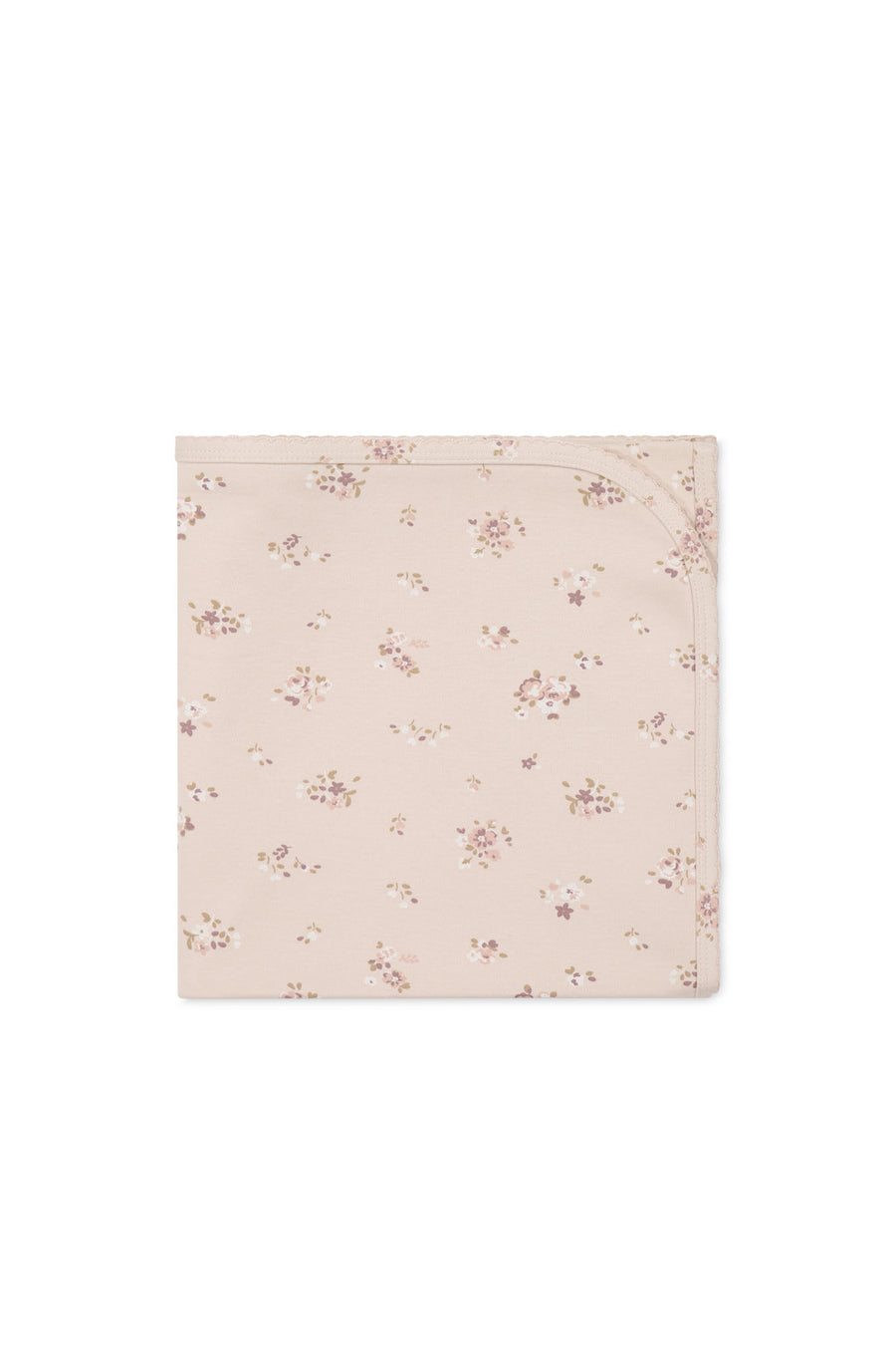 Organic Cotton Wrap Blanket - Petite Fleur Soft Peony Childrens Blanket from Jamie Kay NZ