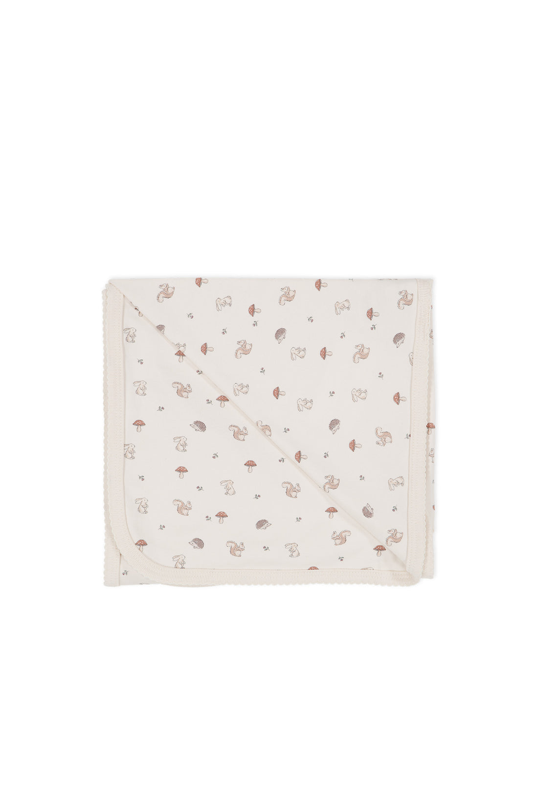 Organic Cotton Wrap Blanket - Woodland Friends Childrens Blanket from Jamie Kay NZ