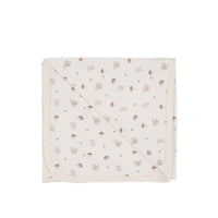 Organic Cotton Wrap Blanket - Woodland Friends Childrens Blanket from Jamie Kay NZ