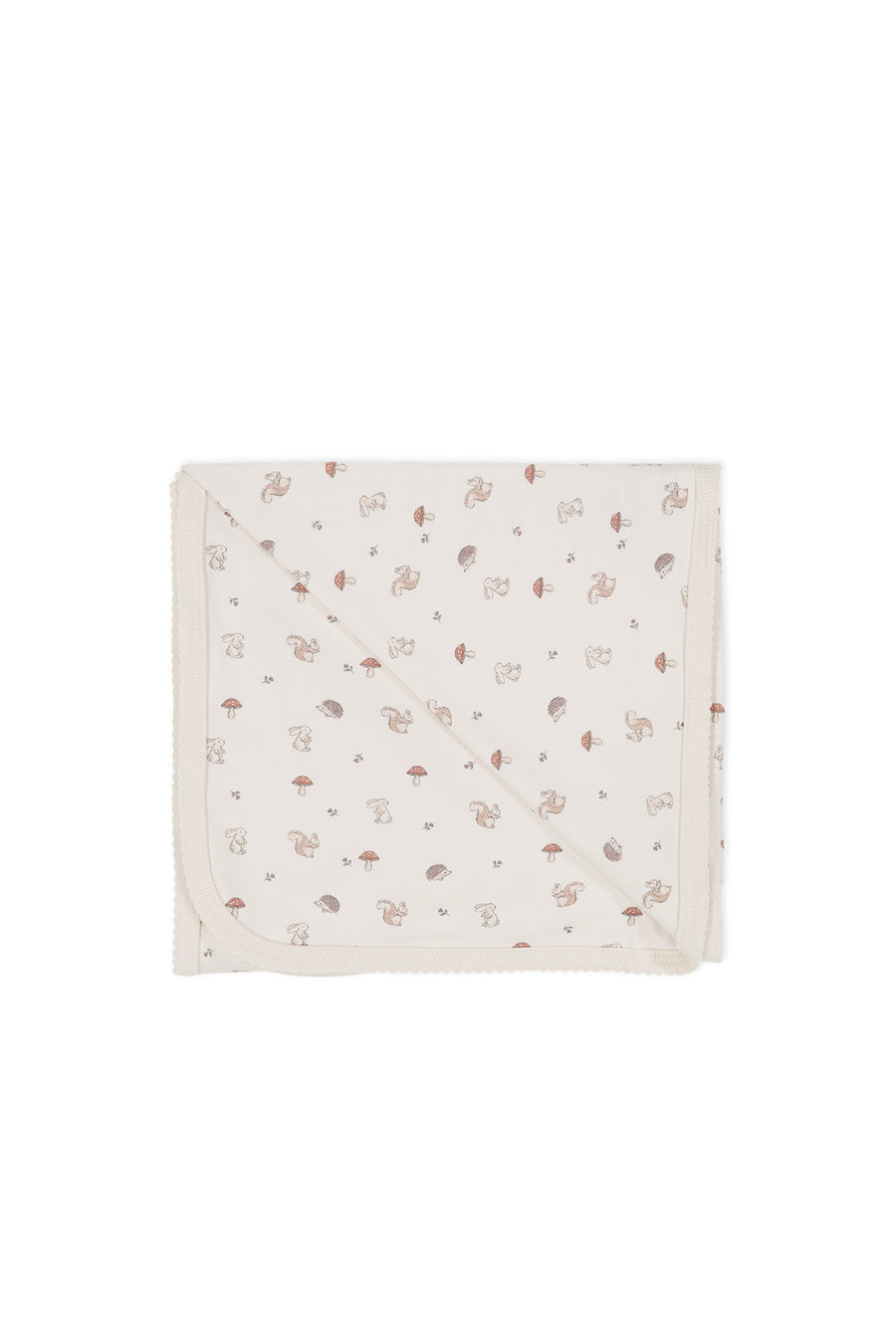 Organic Cotton Wrap Blanket - Woodland Friends Childrens Blanket from Jamie Kay NZ