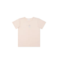 Pima Cotton Aude Oversized Tee - Ballet Pink Fairy Childrens Top from Jamie Kay NZ