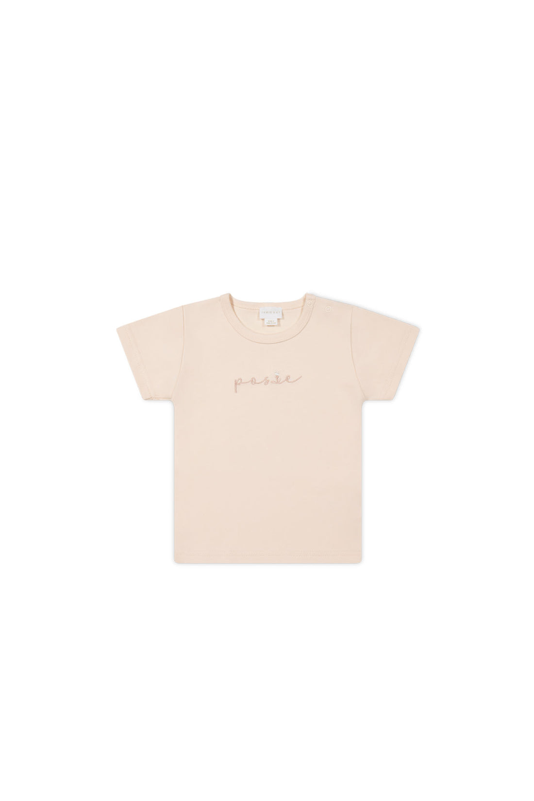 Pima Cotton Aude Oversized Tee - Ballet Pink Posie Childrens Top from Jamie Kay NZ