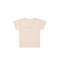 Pima Cotton Aude Oversized Tee - Ballet Pink Posie Childrens Top from Jamie Kay NZ