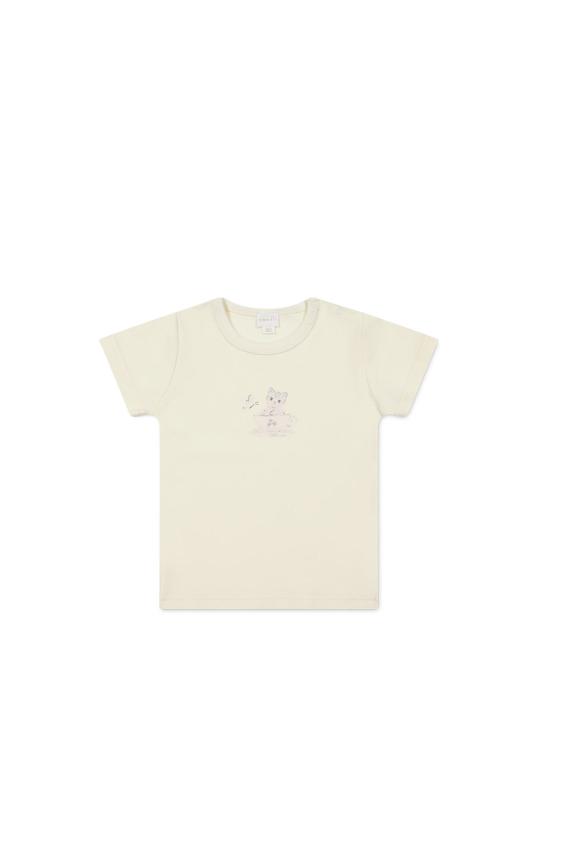 Pima Cotton Aude Oversized Tee - Parchment Moons Garden Childrens Top from Jamie Kay NZ