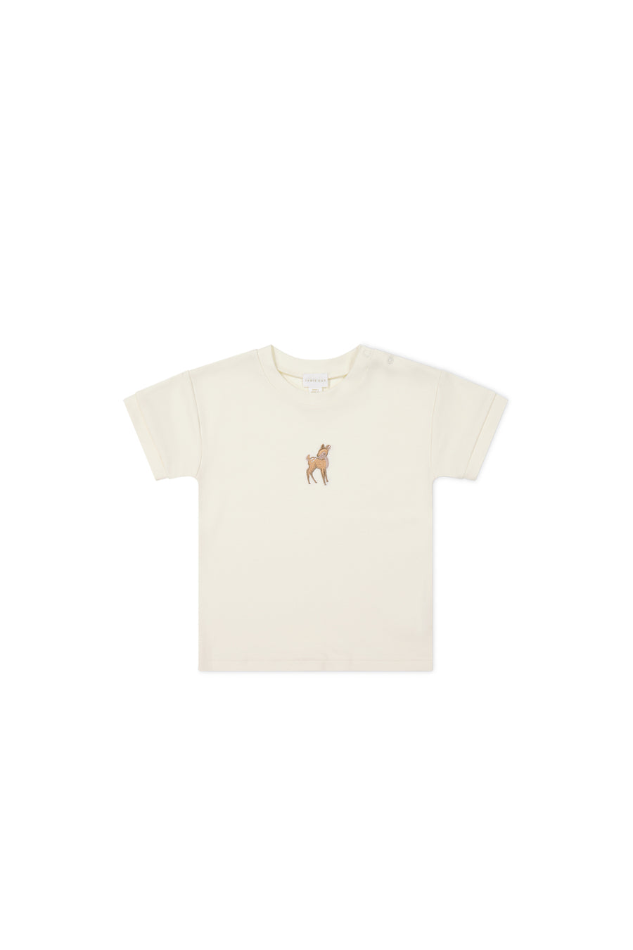 Pima Cotton Eddie T-Shirt - Fable Deer Cloud Childrens Top from Jamie Kay NZ