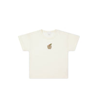 Pima Cotton Hunter Tee - Parchment Fresh Apple Childrens Top from Jamie Kay NZ