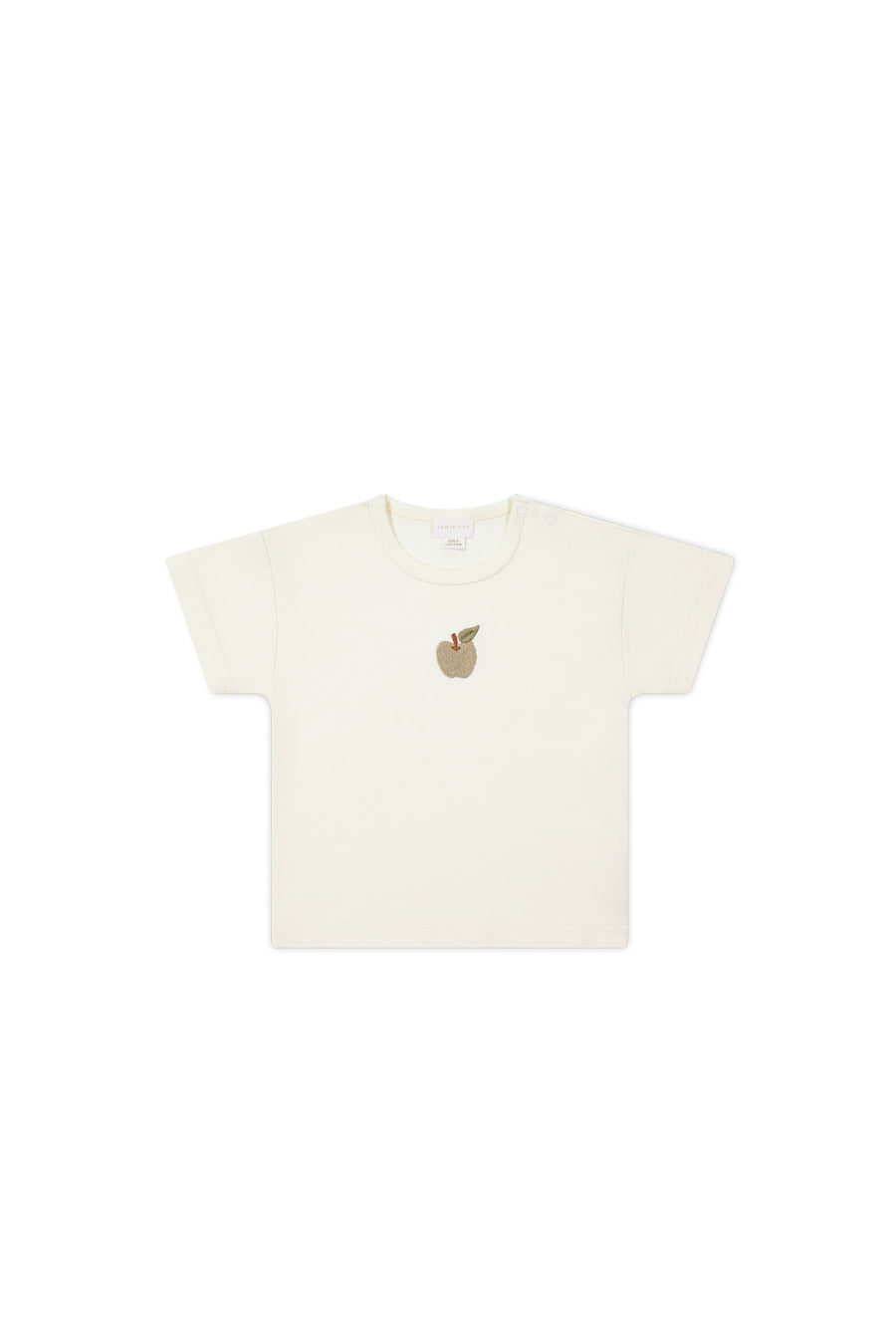 Pima Cotton Hunter Tee - Parchment Fresh Apple Childrens Top from Jamie Kay NZ