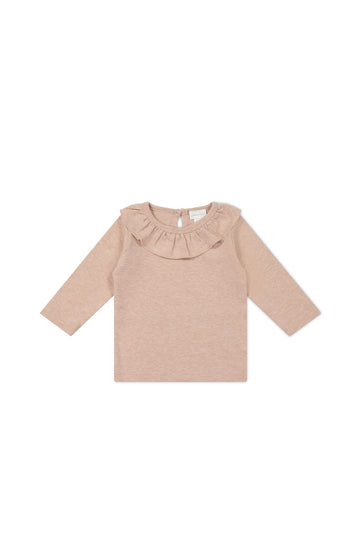 Pima Cotton Louise Top - Dusky Rose Marle Childrens Top from Jamie Kay NZ