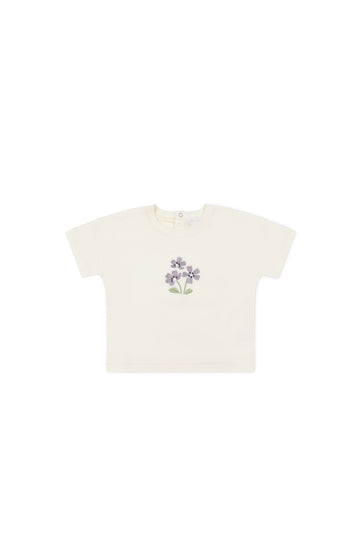 Pima Cotton Mimi Top - Parchment Meadow Flowers Childrens Top from Jamie Kay NZ