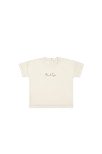 Pima Cotton Mimi Top - Parchment Tulip Childrens Top from Jamie Kay NZ