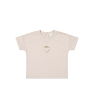 Pima Cotton Mimi Top - Rosewater Strawberry Childrens Top from Jamie Kay NZ