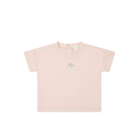 Pima Cotton Mimi Top - Soft Peony Petite Cherry Childrens Top from Jamie Kay NZ