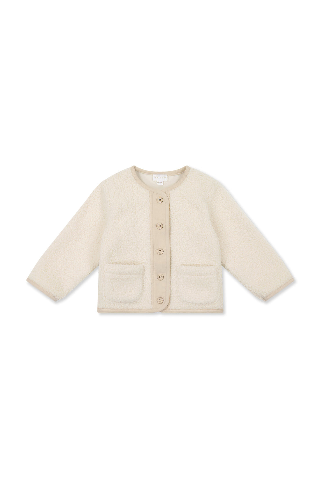 Rylan Sherpa Jacket - Natural Childrens Jacket from Jamie Kay NZ