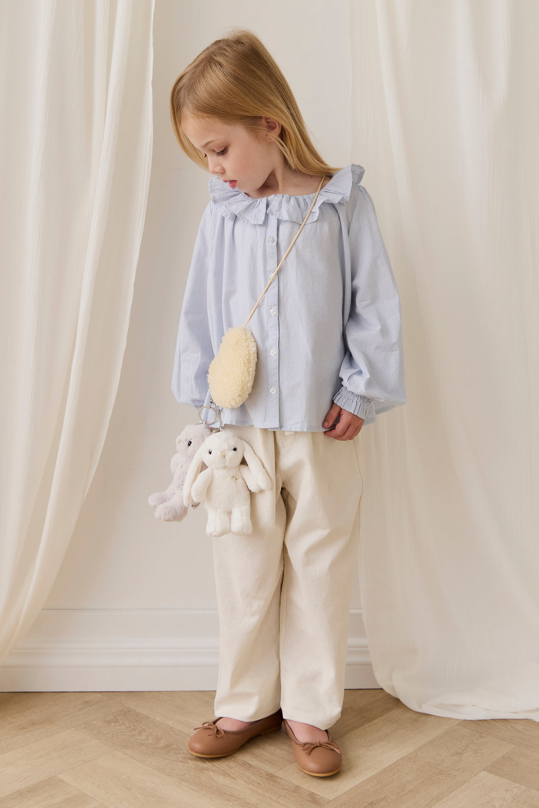 Snuggle Bunnies - Penelope Keyring - Beige Childrens Toy from Jamie Kay NZ
