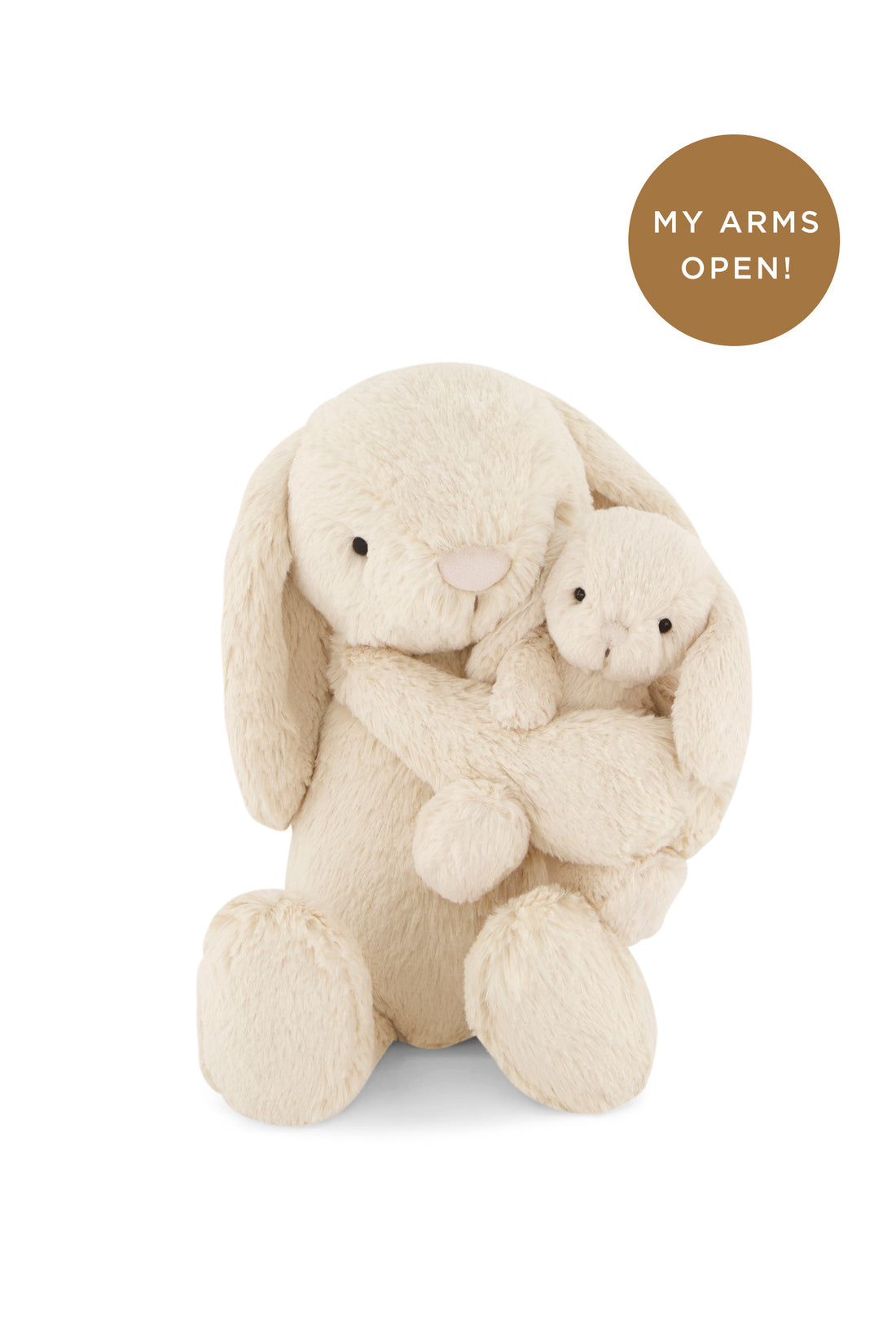 Snuggle Bunnies - Plush Frankie the Hugging Bunny - Brulee Childrens Toy from Jamie Kay NZ