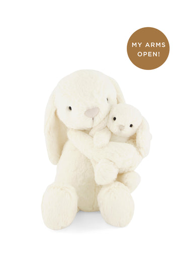 Snuggle Bunnies - Plush Frankie the Hugging Bunny - Marshmallow Childrens Toy from Jamie Kay NZ