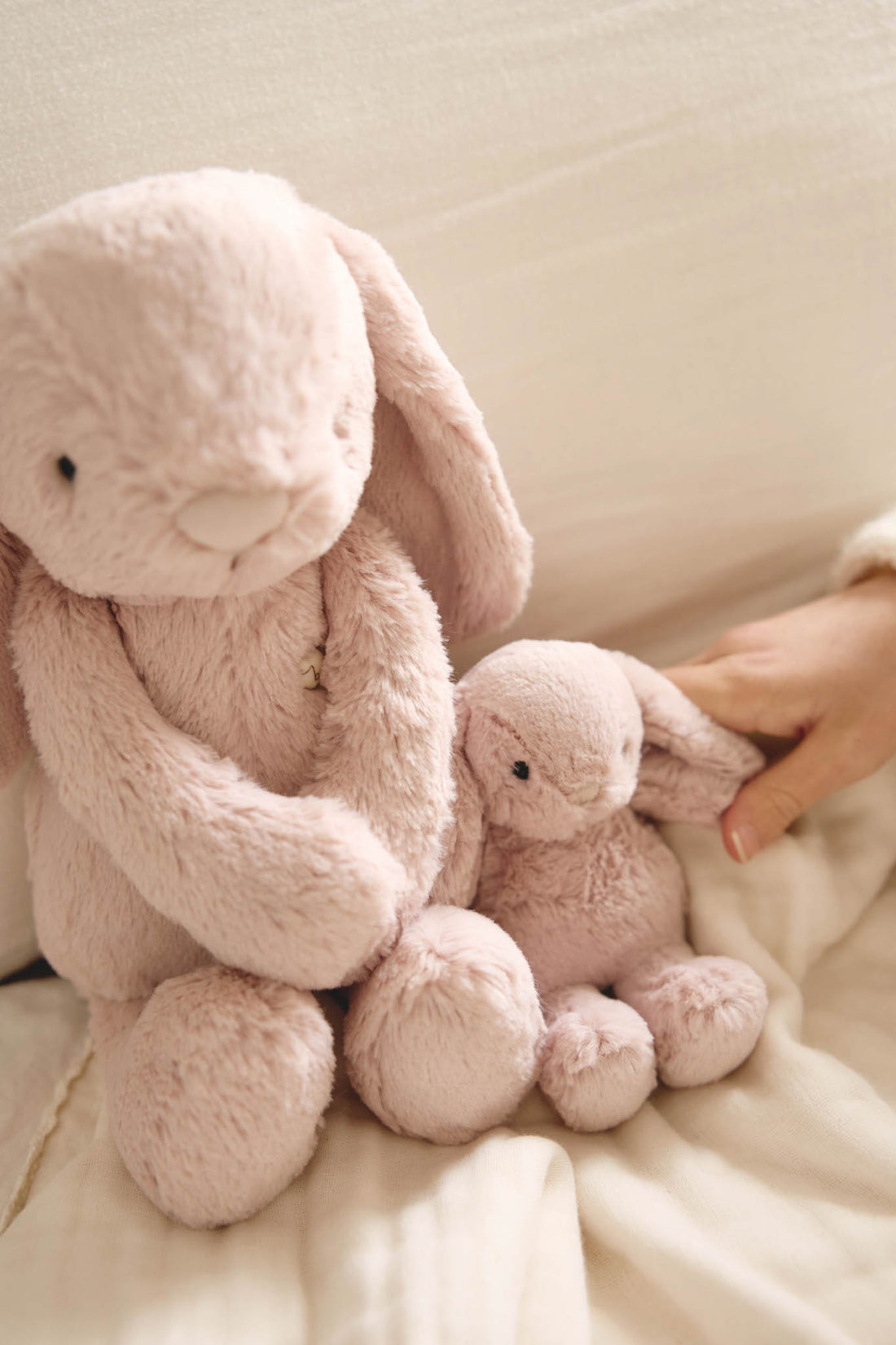 Snuggle Bunnies - Plush Frankie the Hugging Bunny - Blush Childrens Toy from Jamie Kay NZ