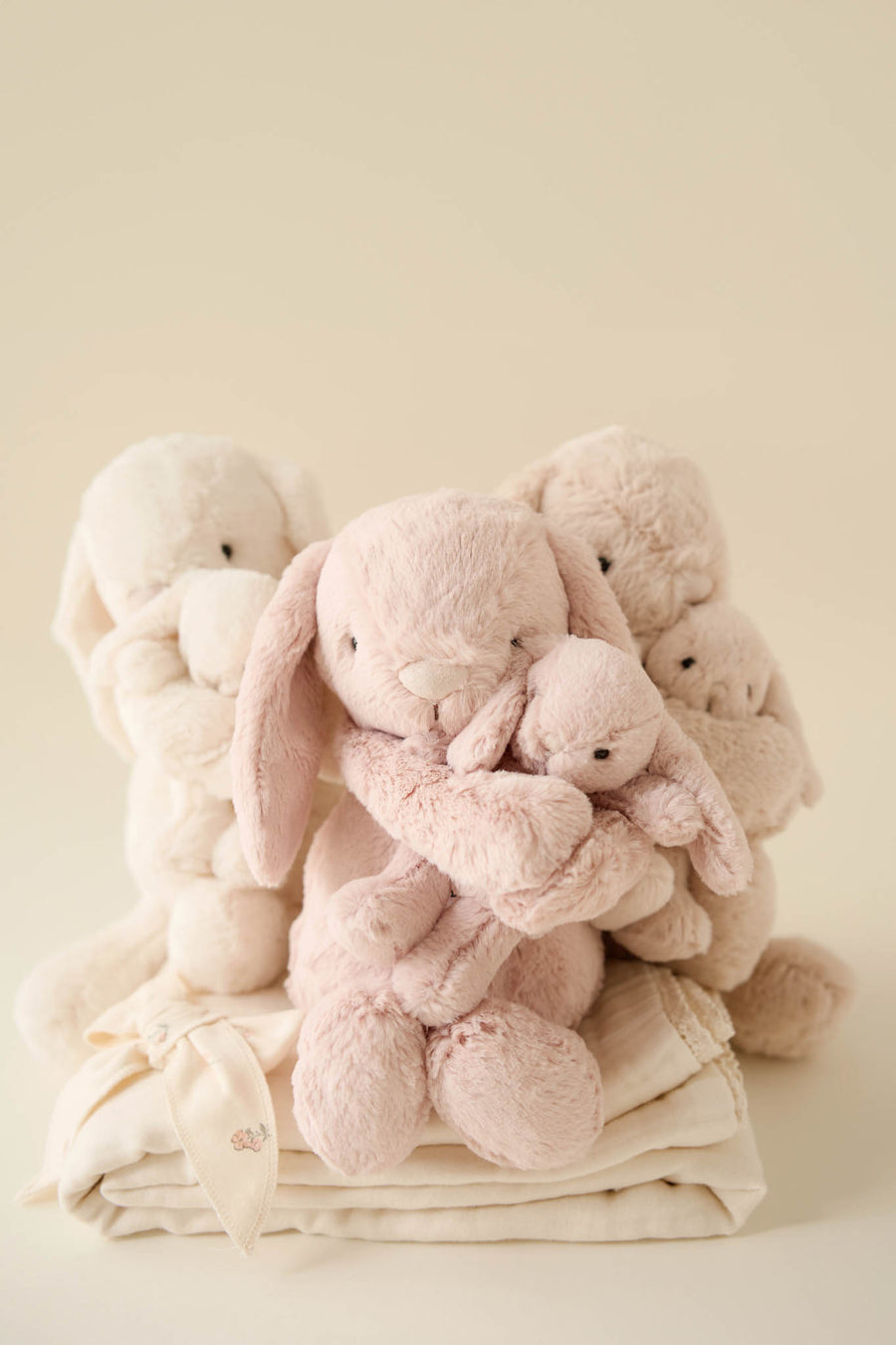 Snuggle Bunnies - Plush Frankie the Hugging Bunny - Blush Childrens Toy from Jamie Kay NZ