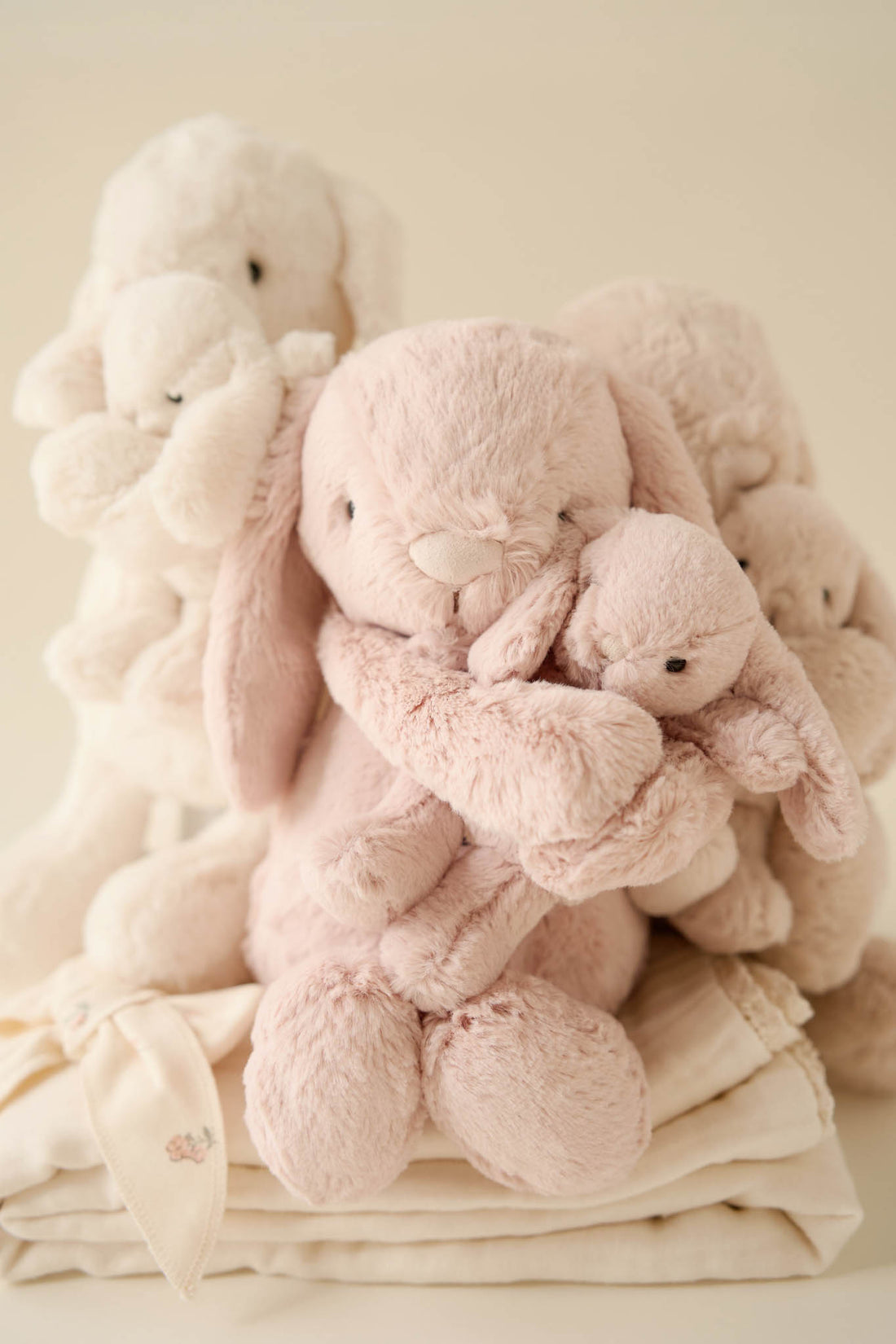 Snuggle Bunnies - Plush Frankie the Hugging Bunny - Blush Childrens Toy from Jamie Kay NZ