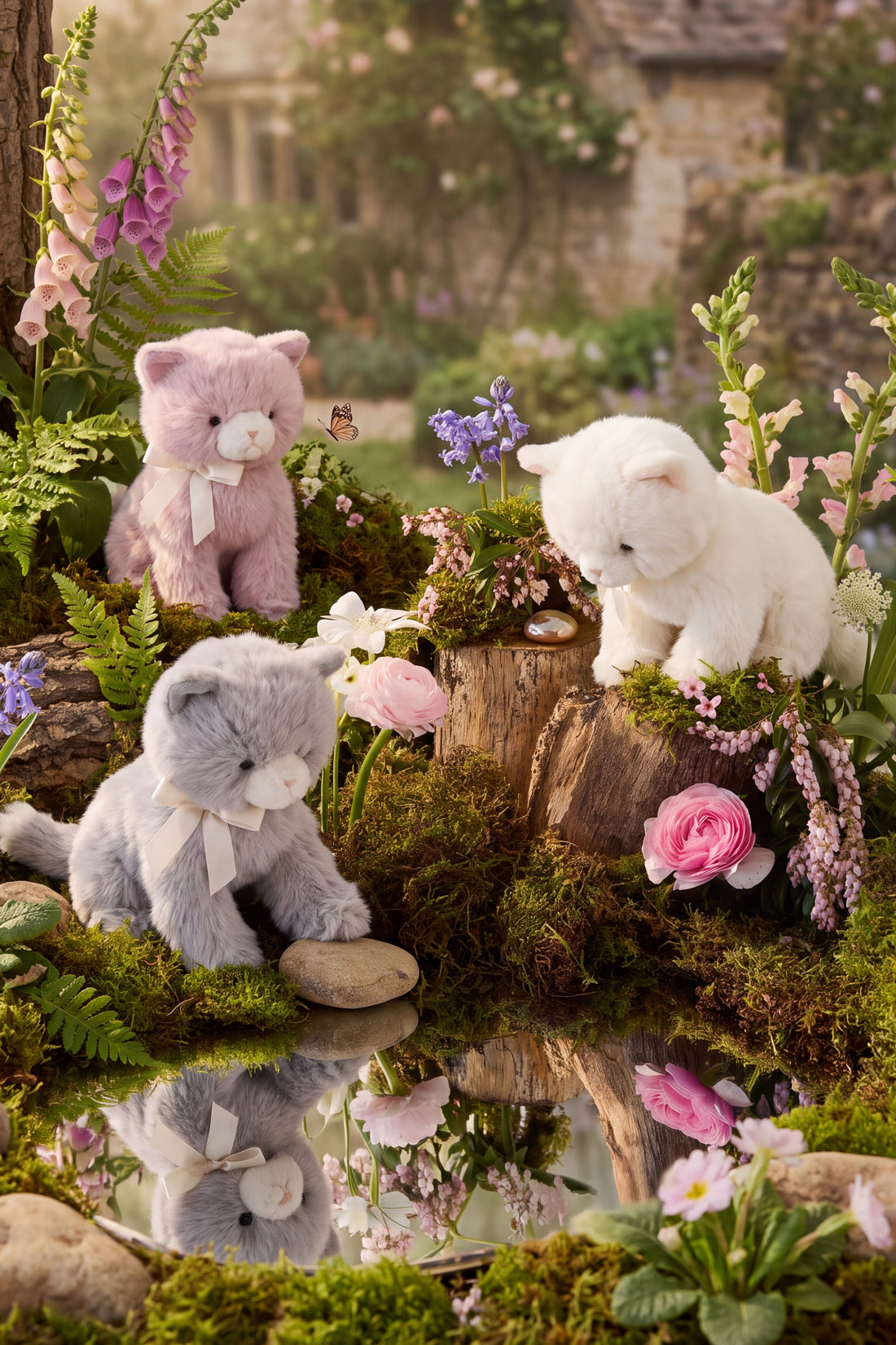 Snuggle Bunnies - Moon the Kitty - Soft Grey Childrens Toys from Jamie Kay NZ