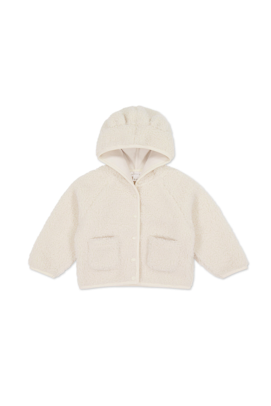 Tatum Recycled Polyester Sherpa Jacket - Natural Childrens Jacket from Jamie Kay NZ