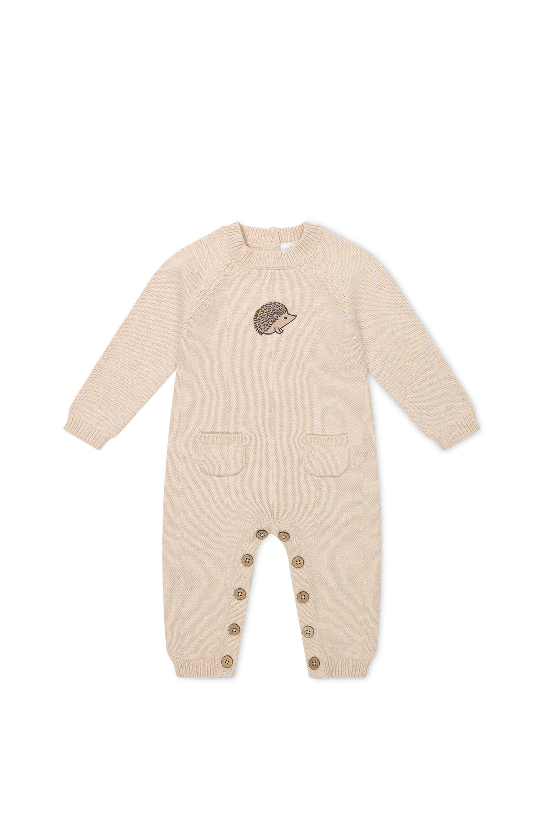 Theo Onepiece - Oatmeal Marle Hedgehog Childrens Onepiece from Jamie Kay NZ