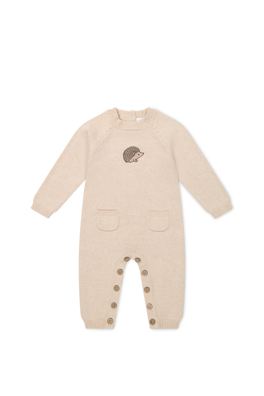 Theo Onepiece - Oatmeal Marle Hedgehog Childrens Onepiece from Jamie Kay NZ