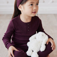 Organic Cotton Modal Headband - Sugar Plum Marle Childrens Headband from Jamie Kay NZ