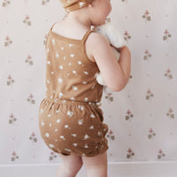 Organic Cotton Bridget Singlet Bodysuit - Polly Bronze Childrens Bodysuit from Jamie Kay NZ